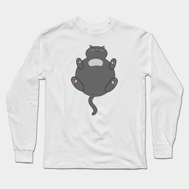 Bowling Ball Kitty Long Sleeve T-Shirt by Victopia